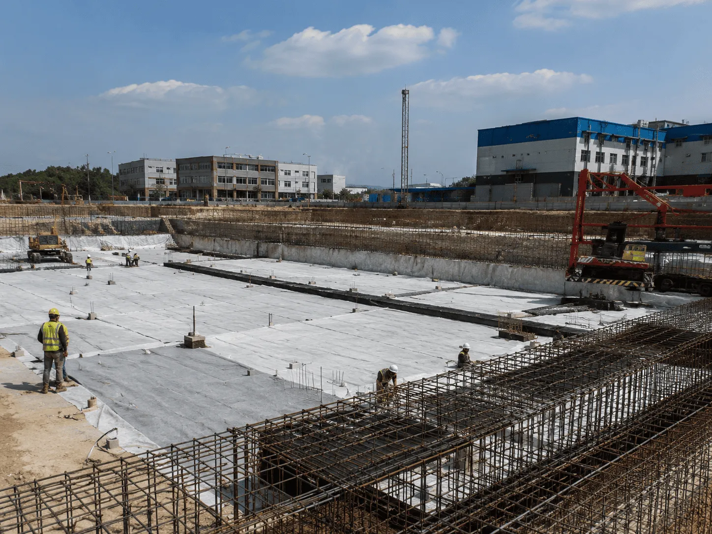 Geosynthetic protection and drainage for building foundations