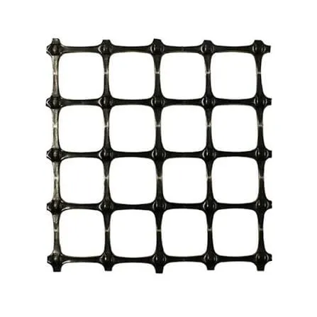 Rolls of biaxially stretched plastic geogrids