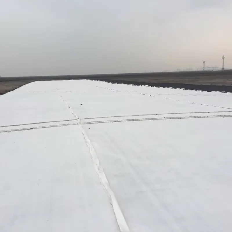 Polyester continuous-filament geotextile for civil engineering applications